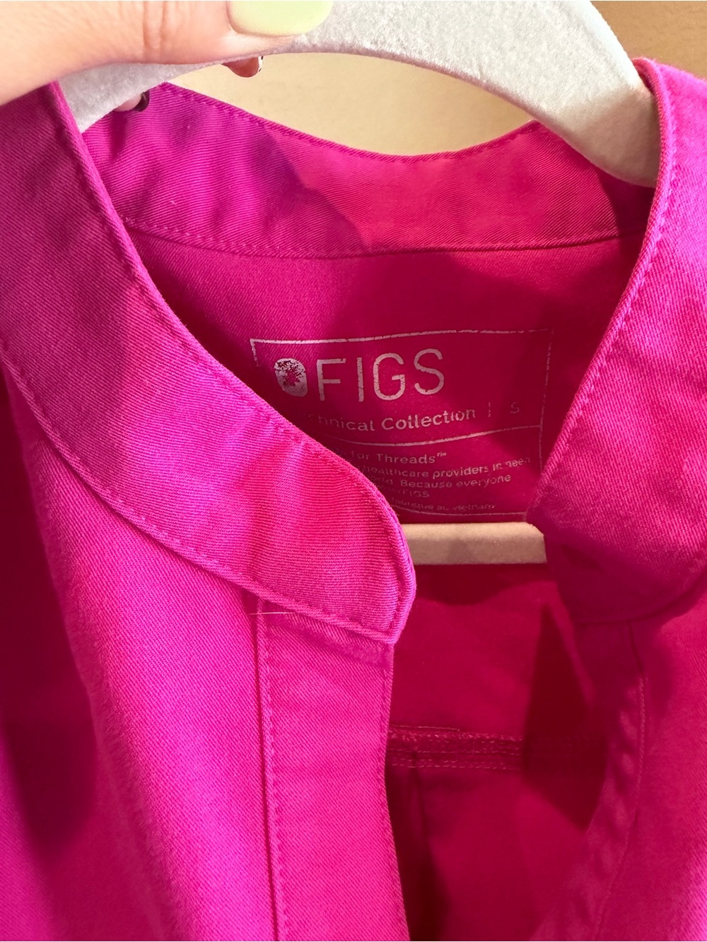 FIGS Women's Fuchsia Scrub Top
